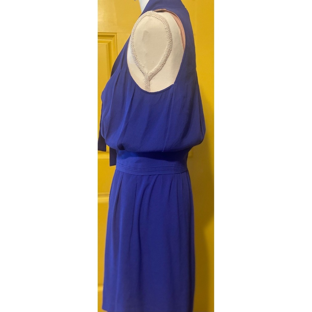 See by Chloe Blue Designer Halter Dress SZ 4 Polished Statement Bow Neck Paris - Picture 7 of 11